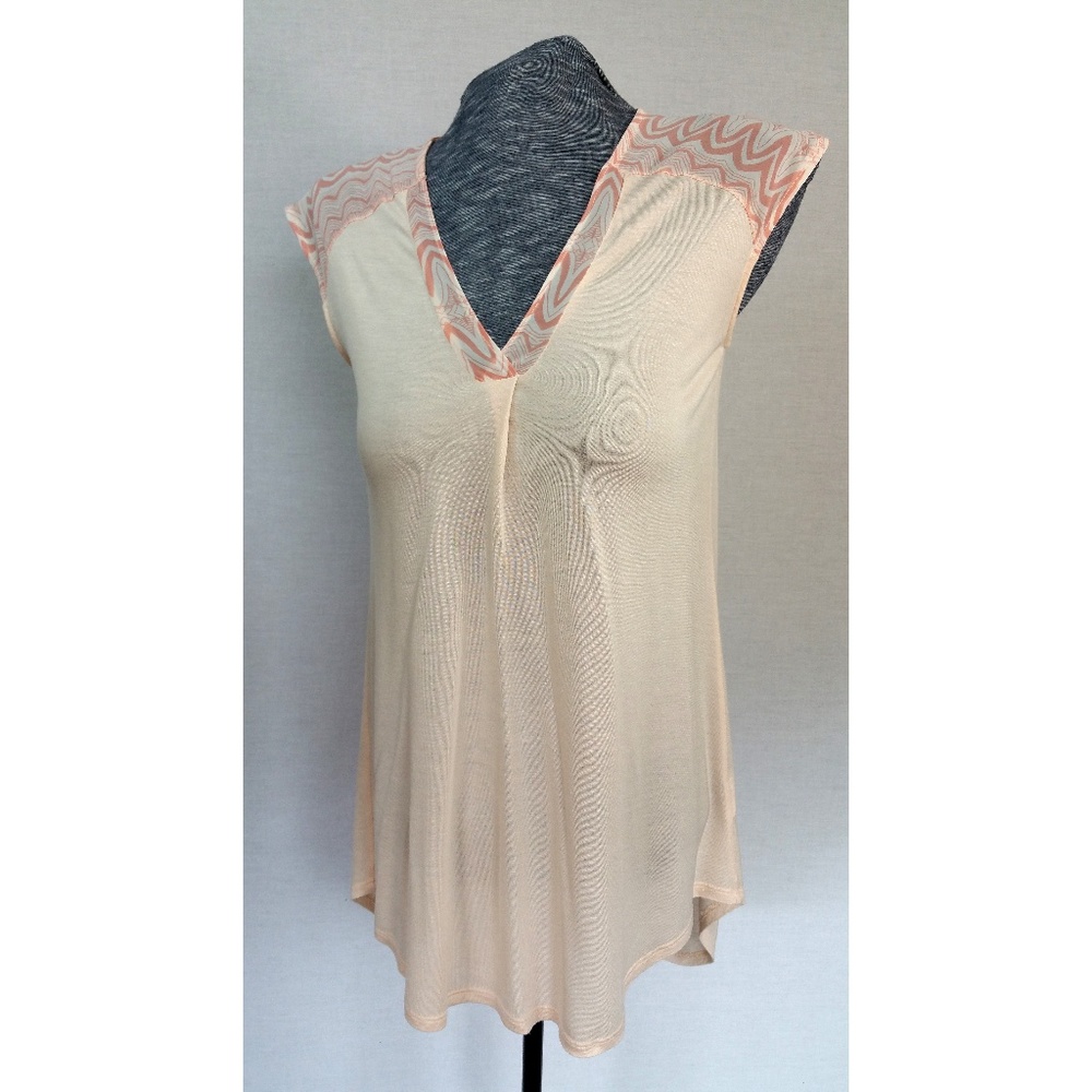 Anthropologie Little Yellow Bottom V-neck Blouse M